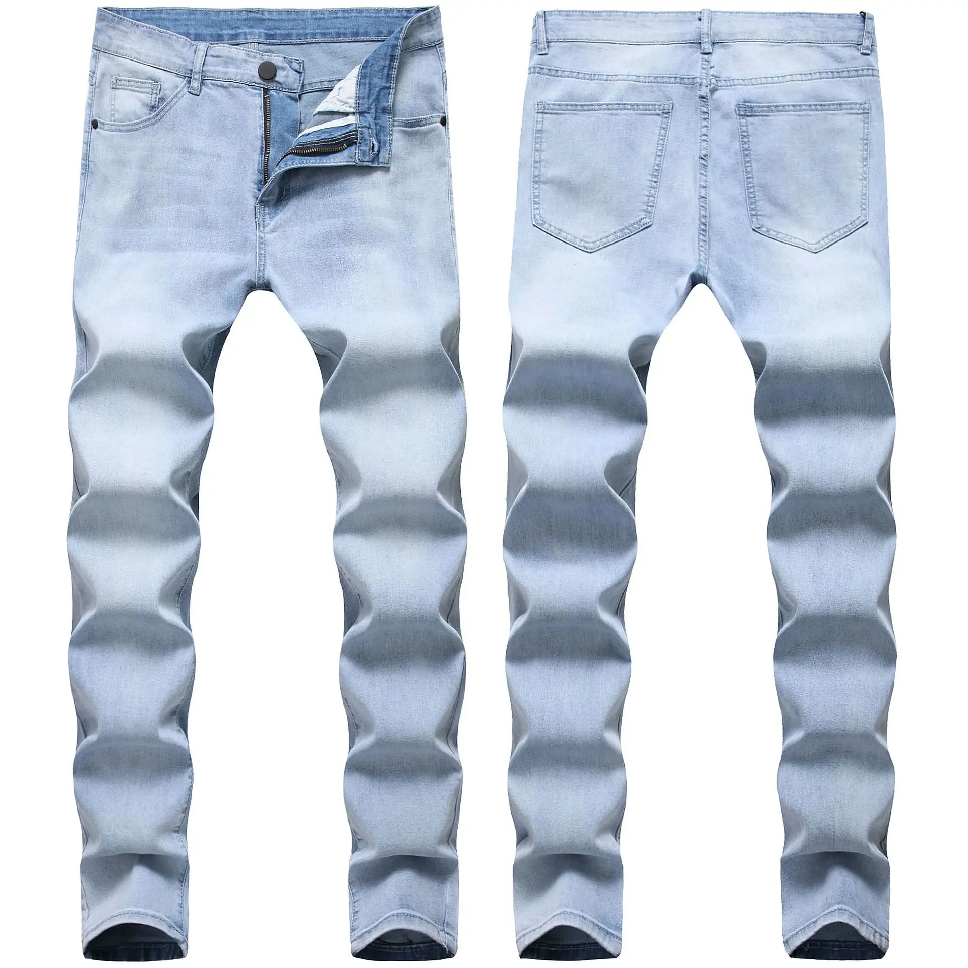 

2020 New Style Spring And Summer Men's Jeans Fashion Slim Fit Pants Elasticity Jeans