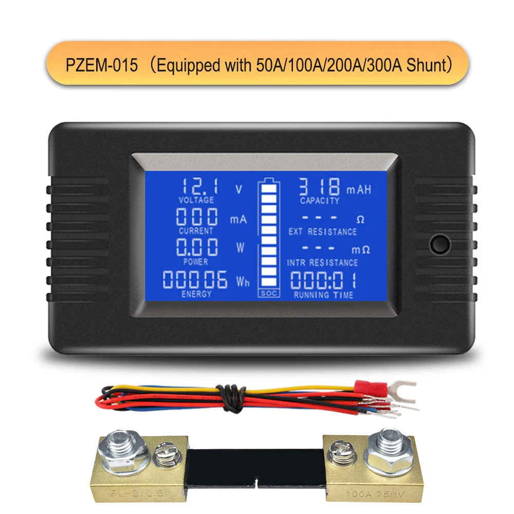 Тестер заряда аккумулятора Измеритель сопротивления тока силовой Амперметр