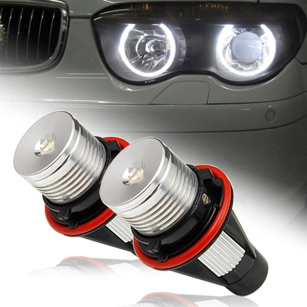 

2X Angel Eyes LED Side Marker Light Headlight Canbus Bulbs Replacement for BMW E39 E60 E63 E64 E53 525i 530i 5 6 7 X3 X5 Upgrade
