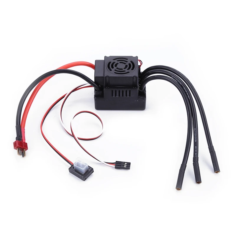 

Upgrade Sensorless 60A Brushless ESC Electric Speed Controller with 5.5V / 3A BEC for 1/10 1:10 RC Car