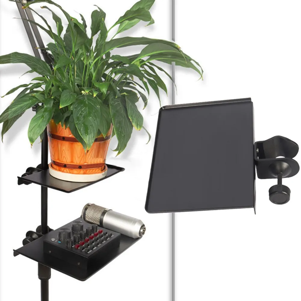 

Live Microphone Mic Stand Sound Card Tray Metal With Mounting Clamp Universal Tripod Bracket For Picks Capo Small Accessory