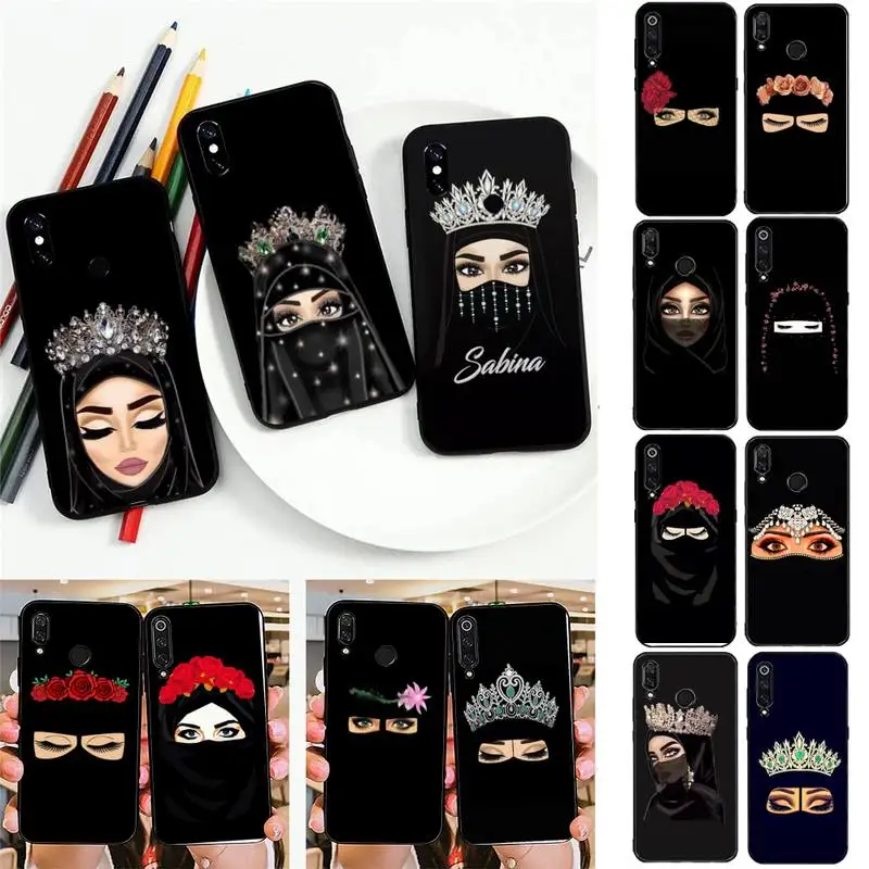 Islamic Girl Muslim Women eyes Phone Case For Redmi note 8Pro 8T 6Pro 6A 9 Soft TPU Covers for Redmi 8 7 7A note 5 5A note 7
