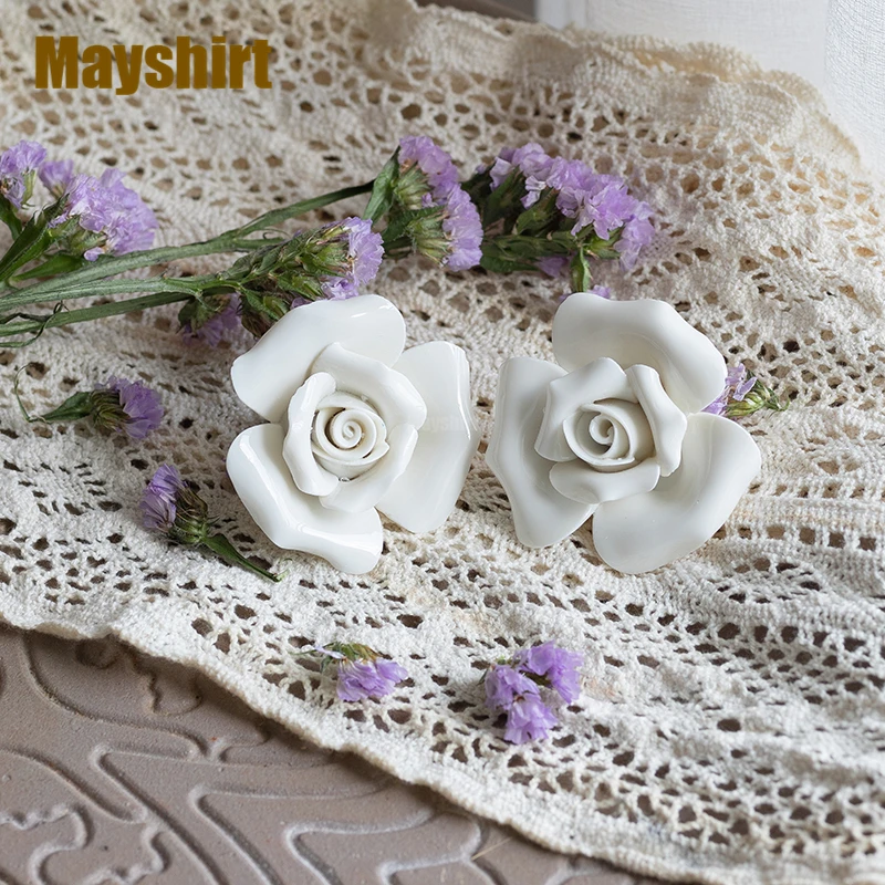 Корейский керамический розовый цветок настольные лампы современный фиолетовый