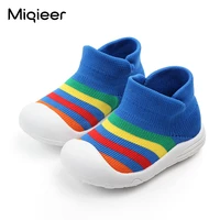 spring baby toddler shoes infant boys girls autumn soft non slip casual sneakers breathable children rainbow knit sock shoes