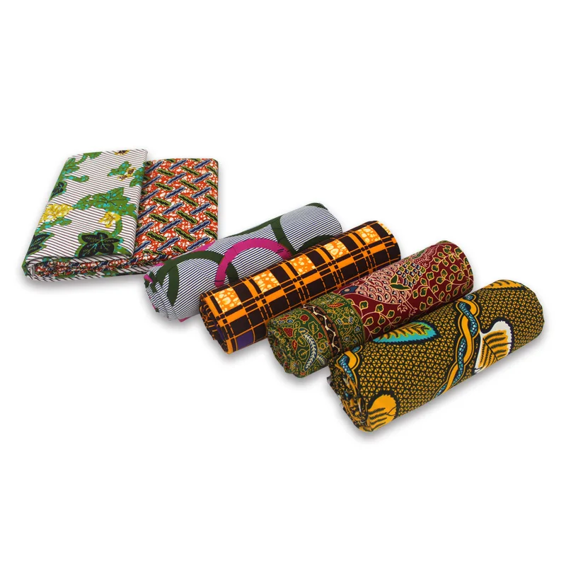 Королевский синий воск ткани 6 ярдов Высокое качество African100 % хлопок ткань