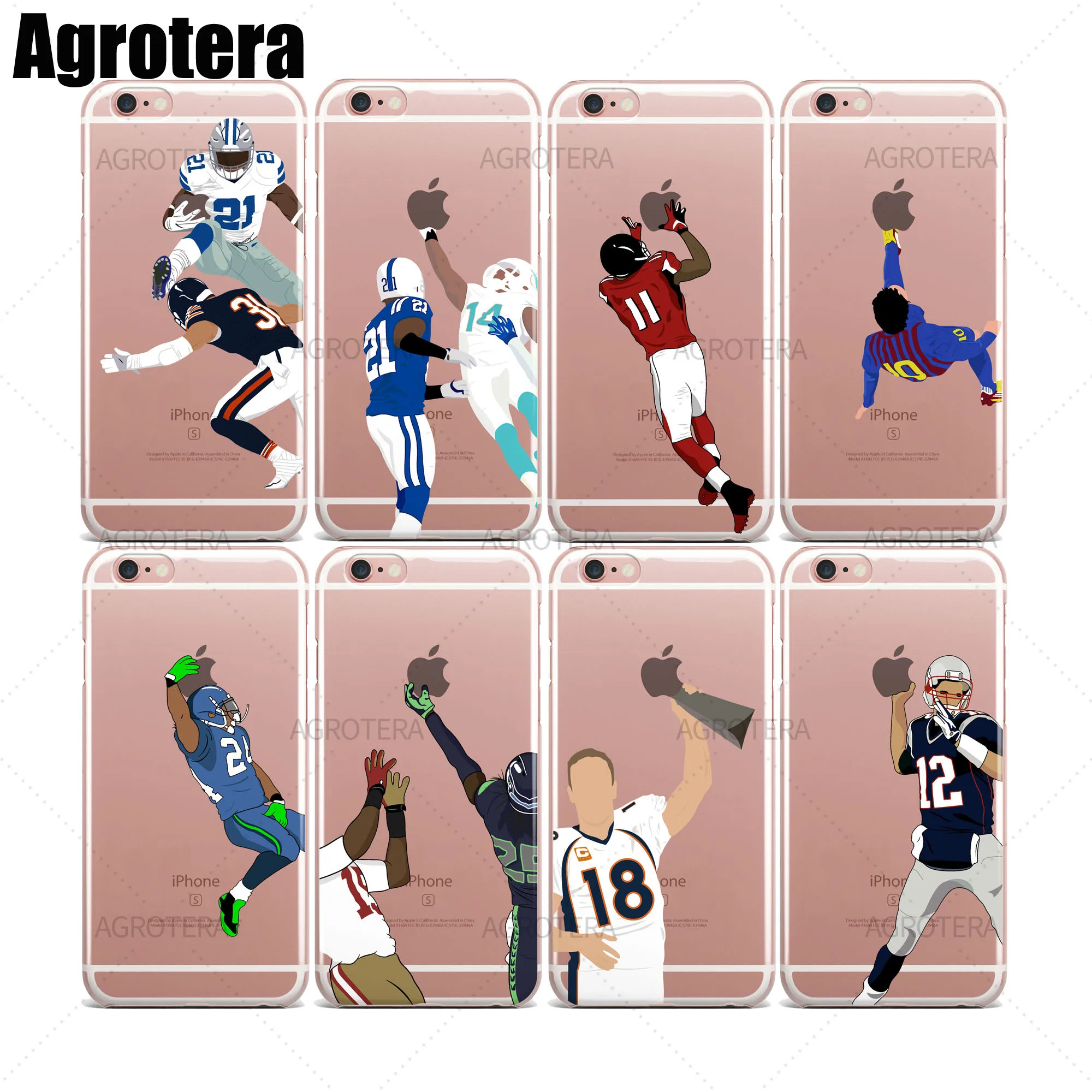 

Agrotera Phone Cases Marshawn lunch Lionel Messi Clear TPU Case Cover for iPhone 12 SE2020 XS MAX XR for iPhone 11 Pro Max