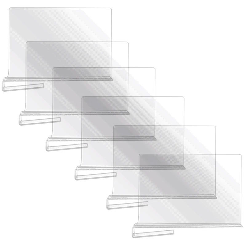 

6 Pack Clear Acrylic Shelf Dividers For Closet, Wood Closets Shelf Separator and Organizer, For Kitchen Cabinets
