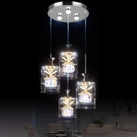 simple modern creative personality led bedroom lighting three head four head lamps nordic round crystal restaurant chandelier