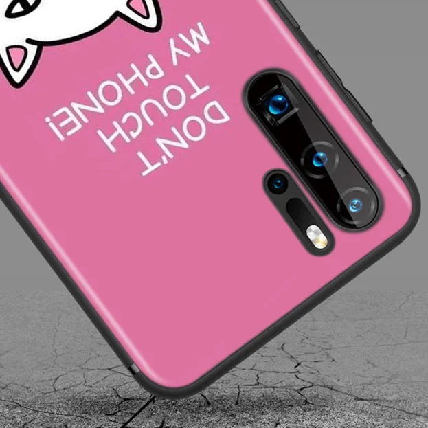 

American Street Fashion Cat For Huawei P50 P40 P30 P20 P10 P9 P8 Lite Mini E 5G Pro Plus Black Phone Case