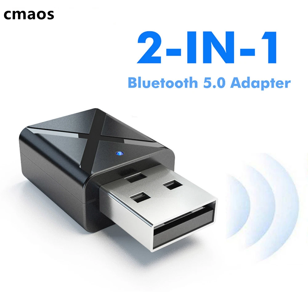 

CMAOS New USB Wireless Bluetooth 5.0 Receiver Adapter Music Speakers 3.5mm AUX Car Stereo Audio Adapter For TV Headphone