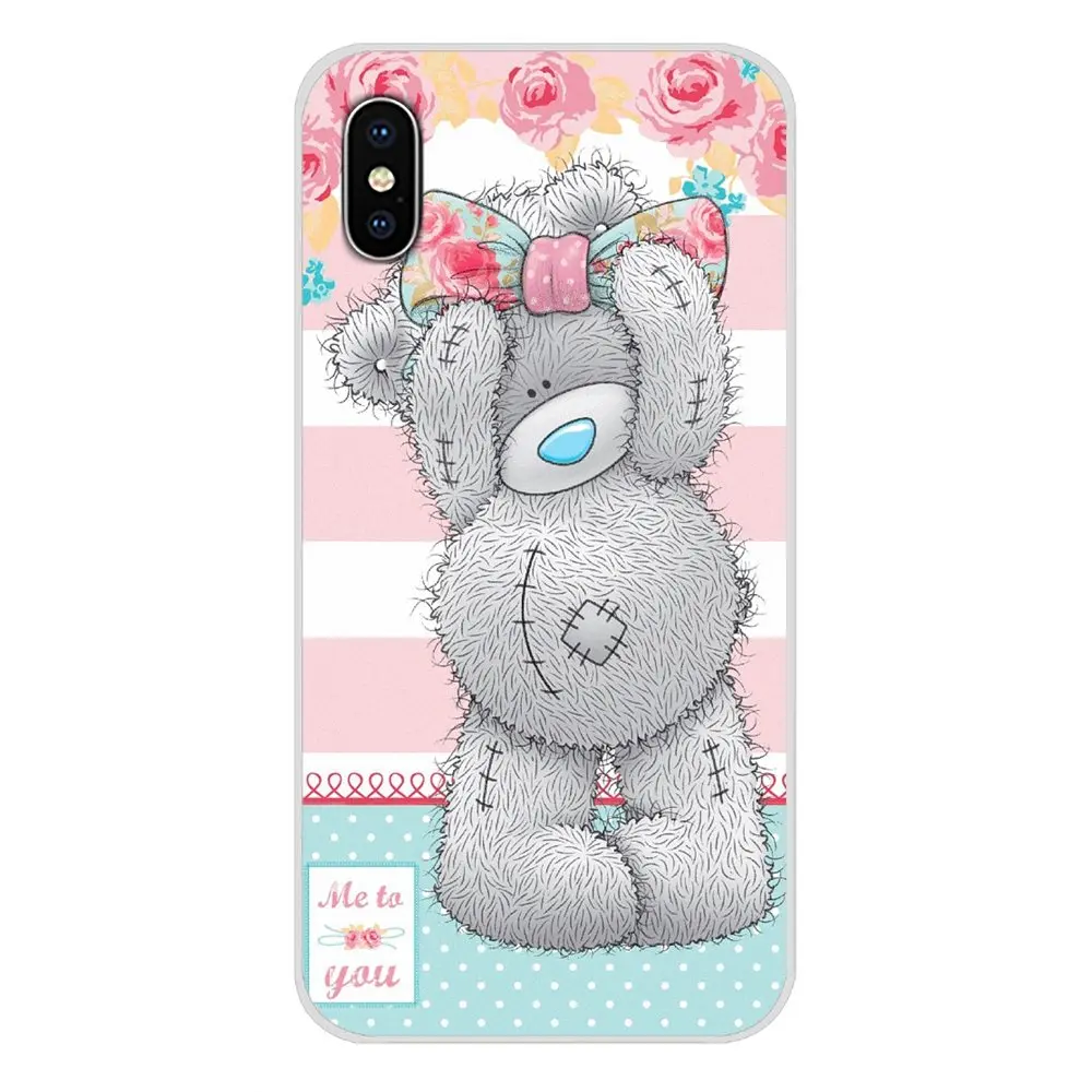 Для Apple iPhone X XR XS 11Pro MAX 4S 5C SE 6S 7 8 Plus ipod touch 5 6 прозрачные чехлы из ТПУ мишка Тедди DIY