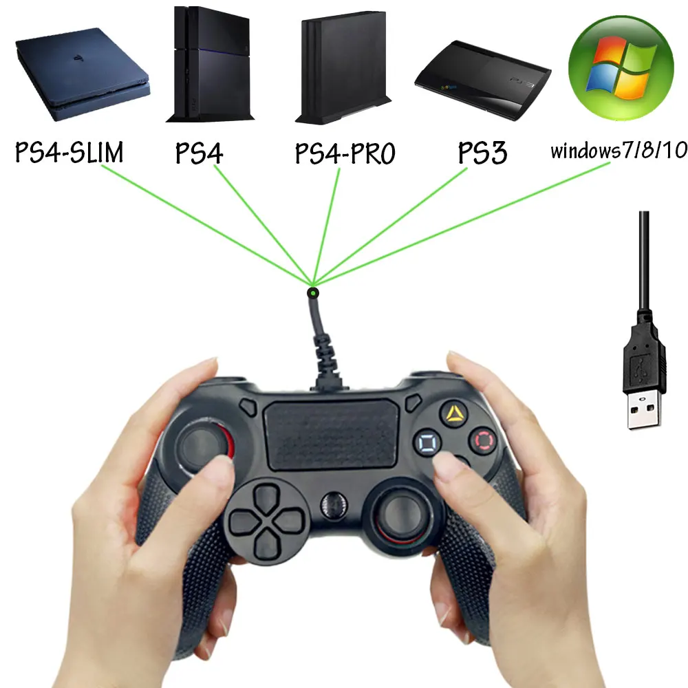 Видеогеймпад для PS4 джойстик с проводным управлением геймпад ps4|Геймпады| |