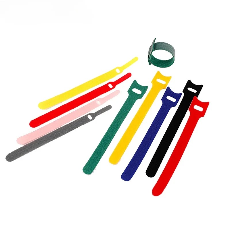 50 шт. клей петля крюк нейлон и ремешок кабельные стяжки многоразовые скрепленная