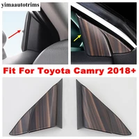 car inner door front a pillar decoration frame cover trim for toyota camry 2018 2022 abs wood grain look interior accessories