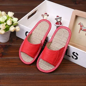 Image for Ladies winter slippers leather fish mouth househol 