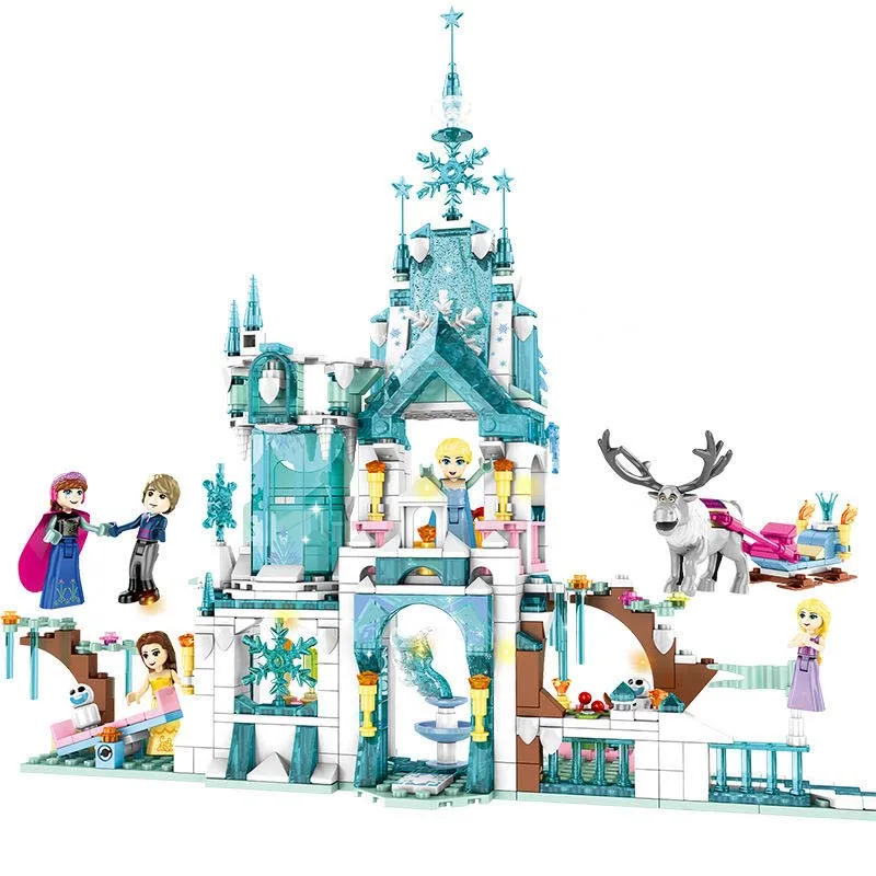 SY6583 8 в 1 599 шт. Конструктор серии Принцессы Disney Эльза Белль Принцесса Ариэль