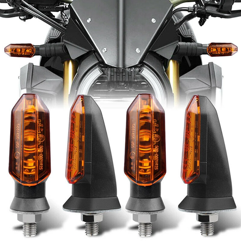

2X Motorcycle Turn Signal Smoke LED Amber Blinker Indicator Light Lamp Universal