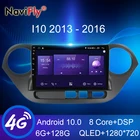 Автомобильная интеллектуальная система NaviFly серии 7862, 6 ГБ + 128 ГБ, Carplay QLED, 1280x720, Android, все в одном, для Hyundai i10 2013 - 2016