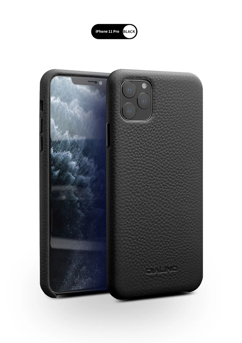 QIALINO Роскошный чехол для телефона из натуральной кожи для Apple iPhone11 Pro Max 6,5 дюймов стильный ультра легкий Чехол для iPhone 11/11Pro