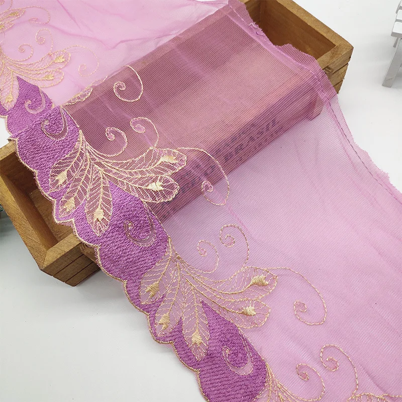 

20Yards Lace Ribbon Tape Trim Fabric DIY Embroidered For Sewing Wedding Dress Decoration 18cm for Sexy Bra