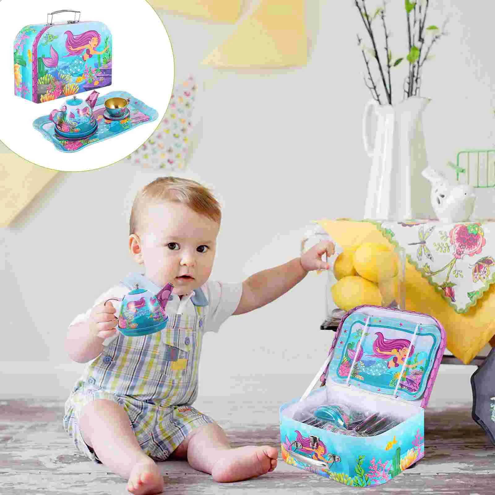 

1 Набор, детский чайный набор «русалка» с чехлом