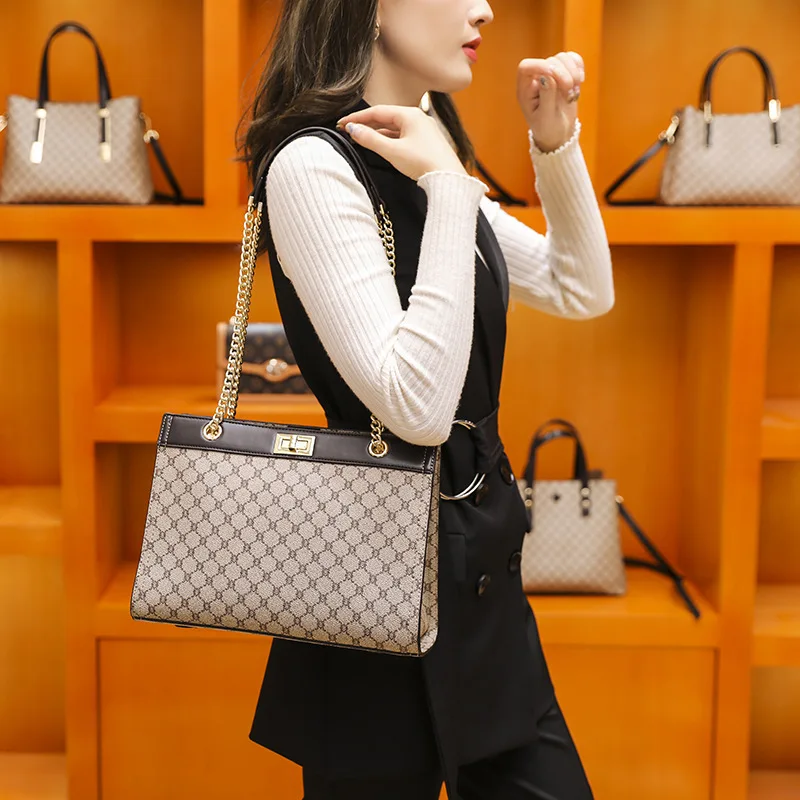 

Genuine Leather Women Totes 2021 Fashion All-match Handbags Ladies Designer Purses and Handbag Carteras Mujer De Hombro Y Bolsos