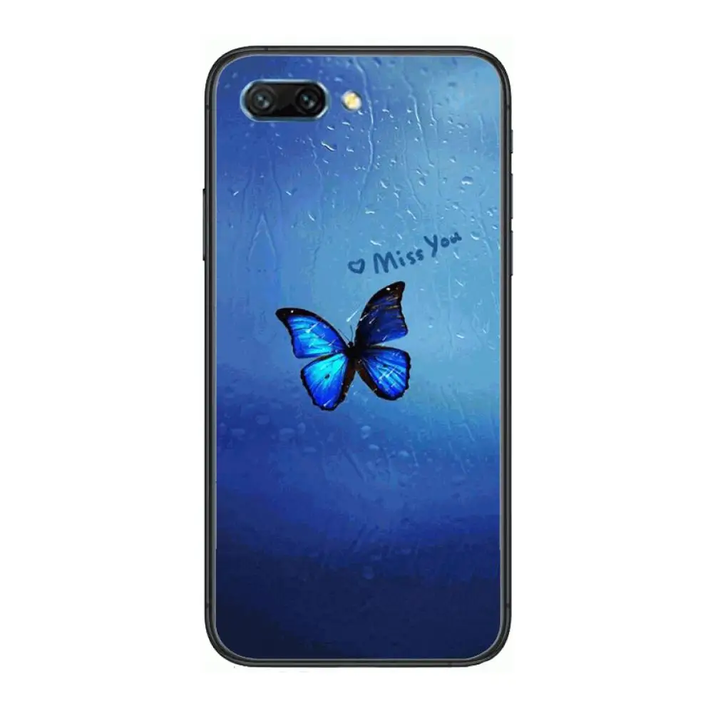 

Cute Butterfly Printed TPU clear Phone Case For Huawei Honor 10 9 8 7 N Pro Lite A C RU Black Etui Coque Hoesjes comic fashion