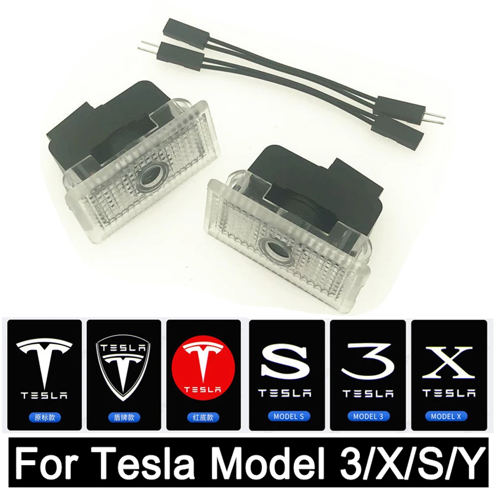 

2pcs for Tesla Model S Tesla Model 3 X Y Led Car Door Welcome Light logo Projector Laser lamp Ghost Shadow Door light Accessory
