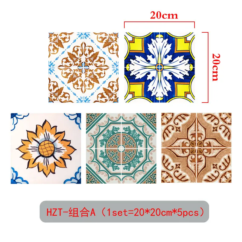 5 шт./компл. утолщенная твердая керамическая плитка мандала наклейка на стену