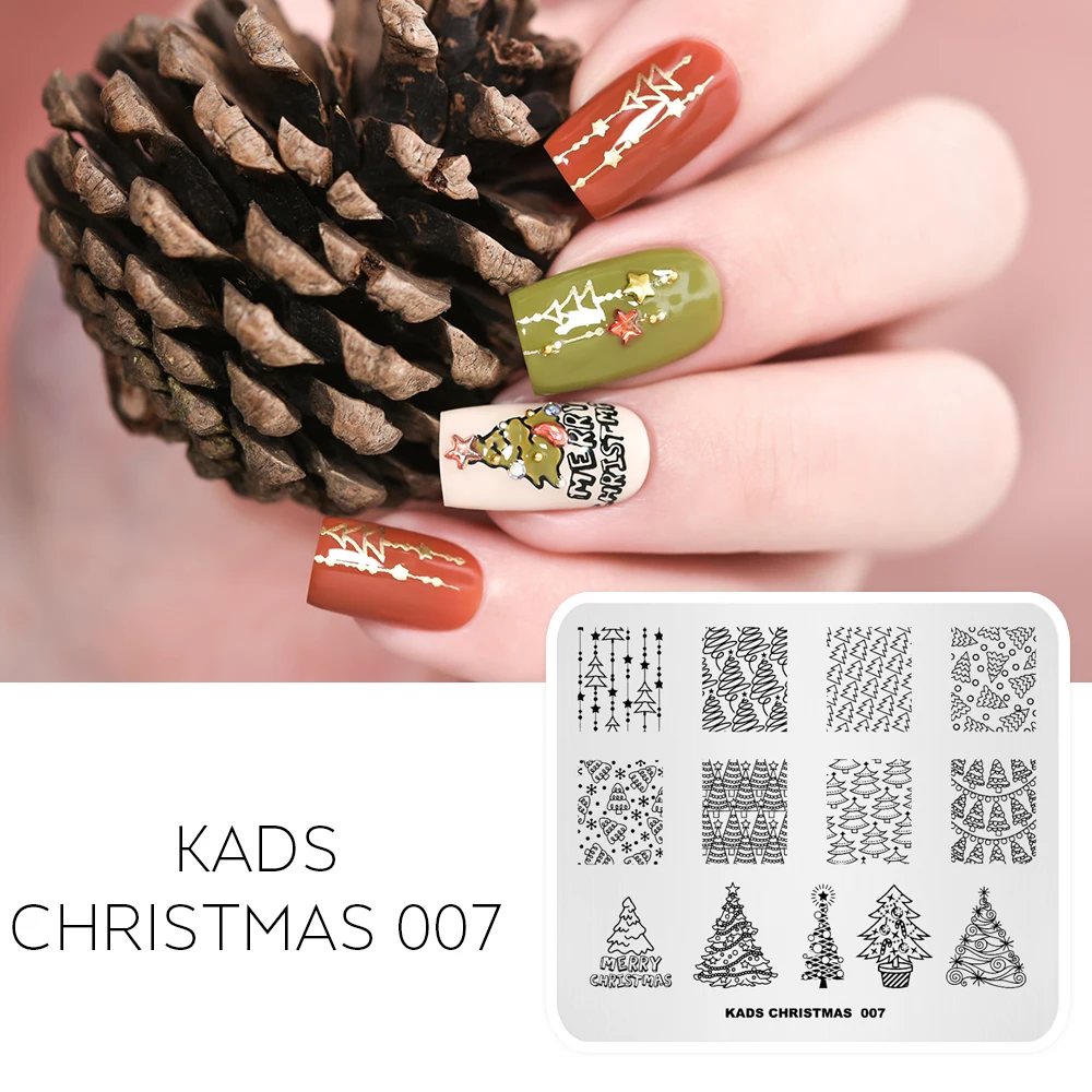 AriesLibra Nail Art Template Stamp Plate Stamping Polish Design Print Manicure Stencil Christmas Tree Image | Красота и здоровье