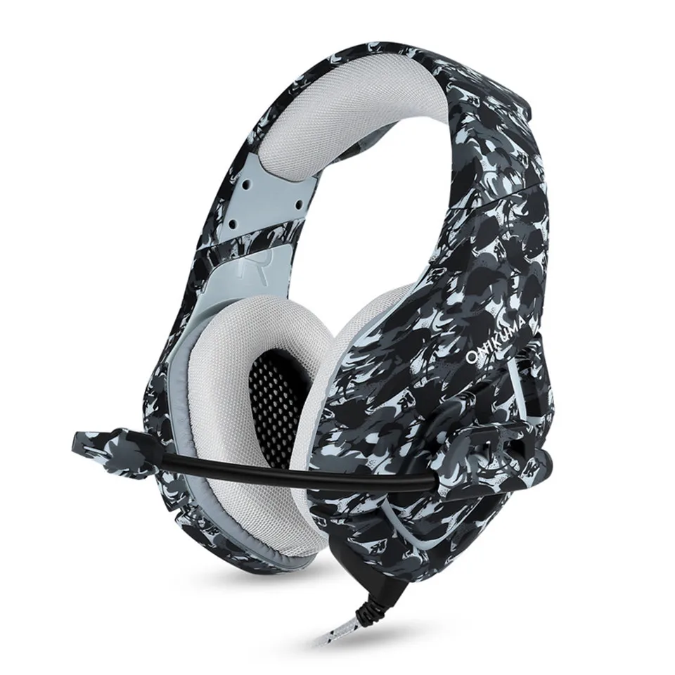 Origanl ONIKUMA K1 камуфляж PS4 гарнитура бас Игровые наушники Игры с микрофоном для ПК