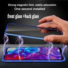 360 полностью закрытый Магнитный флип-чехол для Funda Poco F3 X3 NFC металлический бампер чехол из закаленного стекла Poco X3 Pro F3 Coque Capas