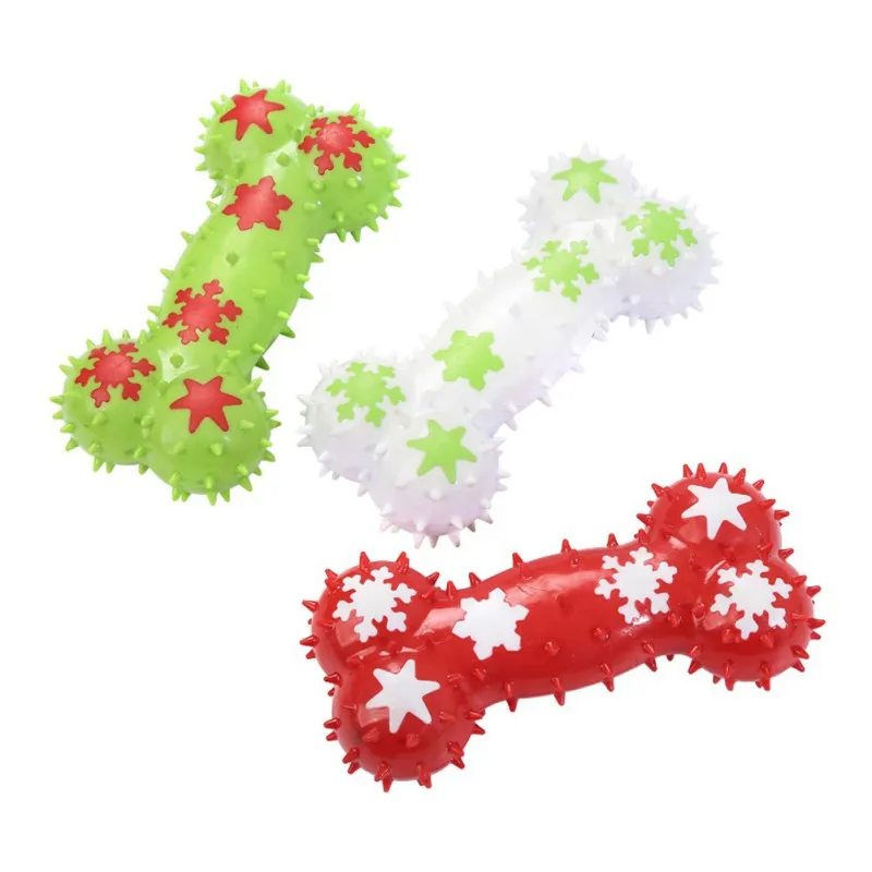 

Pet Chew Toys Elasticity TPR Bite-resistant Molar Chew Tools For Aggressive Chewers Fashion Funny Bite Bones Pet Dog Accessories