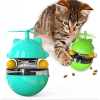 tumbler cat food toy tease cat stick shake spilled food play ball interactive cat feeder top ball kitten dog toy