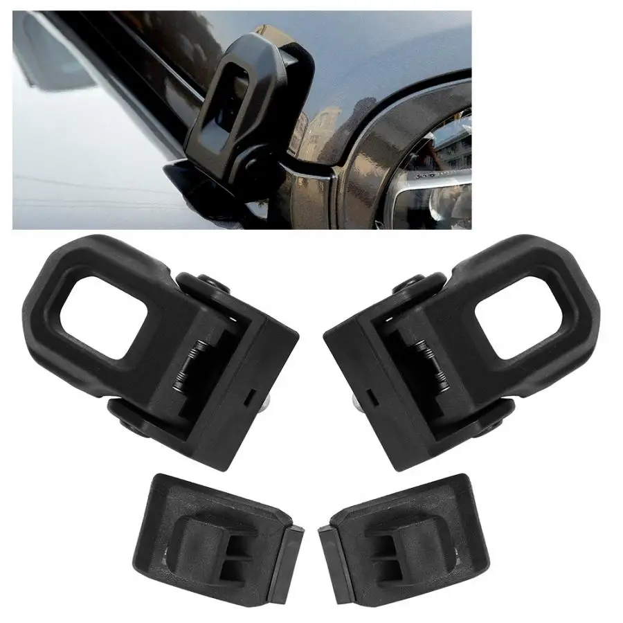 1 пара защелок на капоте черный подходит для Jeep Wrangler JK 2007 2020 неограниченная и