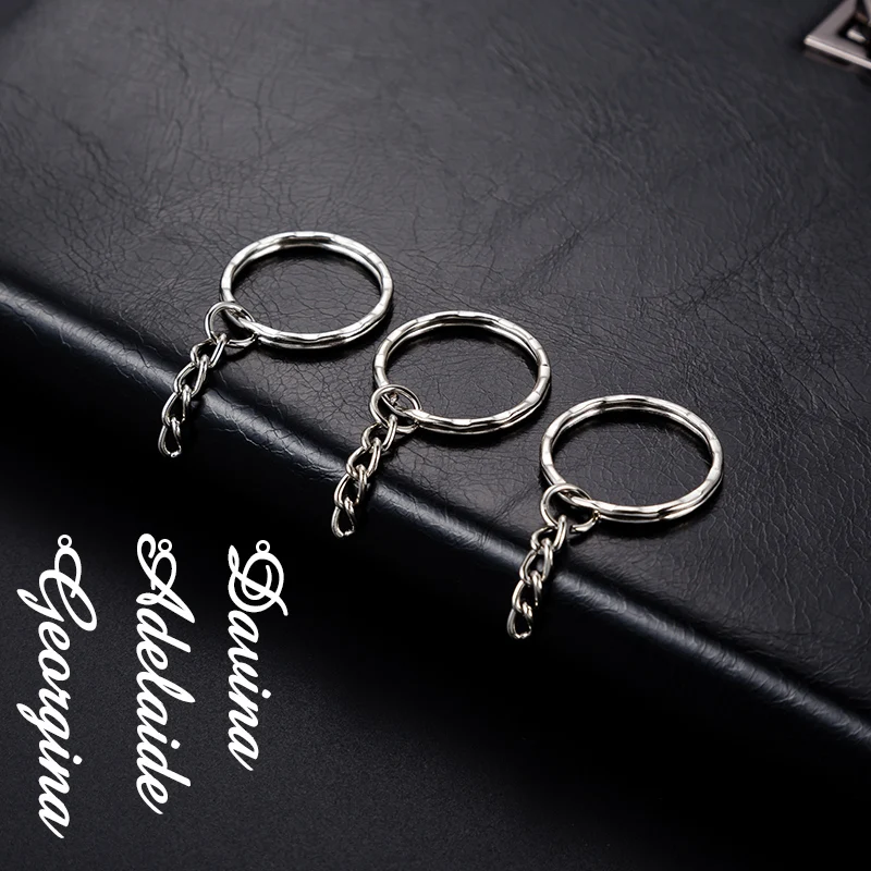 Очаровательный серебряный цвет заказной круглый брелок из нержавеющей стали