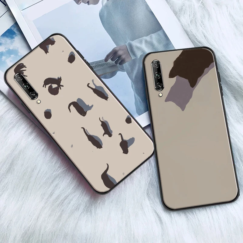 

Painting Animal Black Cat Phone Case For Huawei P Smart Z 2019 2021 P20 P30 P40 Lite Pro Plus Funda Soft TPU Coque Back Cover