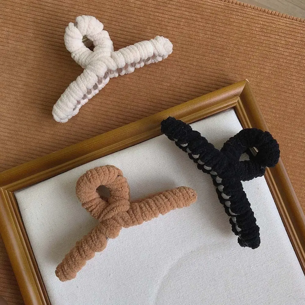 

Универсальный бархатный простой зажим в Корейском стиле с акулой, акриловый зажим, аксессуары для волос