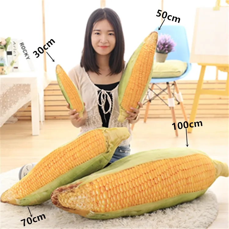Персонализированная подушка в форме кукурузы спинка голова для тела 4 размера 3d