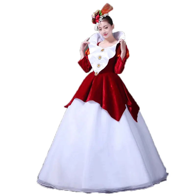 

Костюм в европейском стиле с воротником-стойкой, платье в дворцовом стиле, платье, бальное платье для театра, платье времен Гражданской войны, королевское платье, платье принцессы