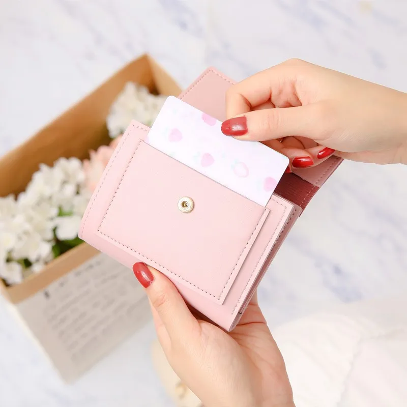 2019 кошелек женский короткий прошитый на застежке-молнии модные панельные