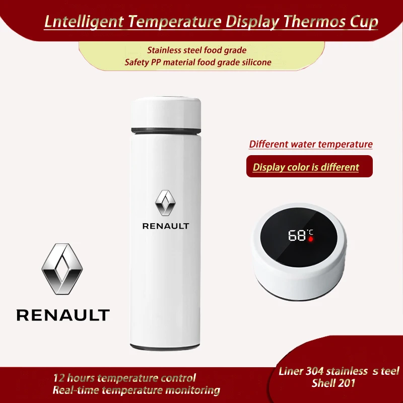 

Car Display Temperature Travel Coffee Cup Stainless for Vw Golf 4 5 6 7 Tiguan Polo Passat B5 6 Jetta Touran Touareg Mk4 Mk6 Mk7