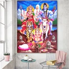Настенные наклейки Шива Парвати Ганеша индийское искусство индуистский Бог фигура полный набор дрель сделай сам ручная работа новая Алмазная вышивка продажа FF3009