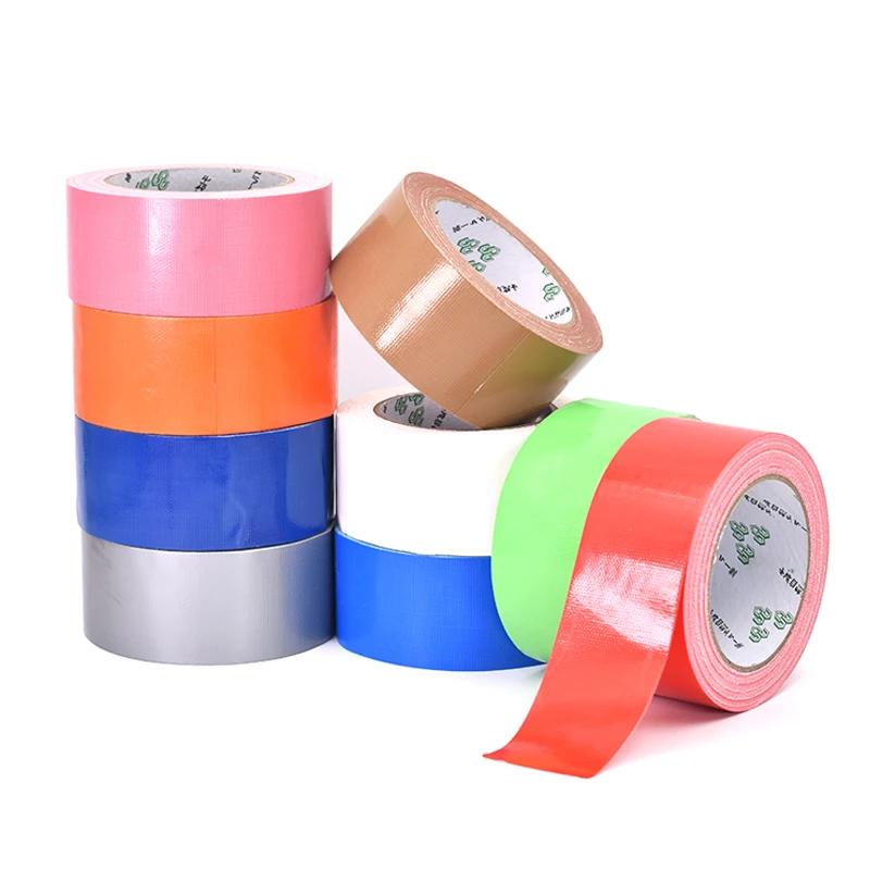 

10mm 15mm 20mm Waterproof Sticky Adhesive Cloth Duct Tape 1Rolls Craft Repair Red Black Blue Brown Green Silvery 13 Colors 10M