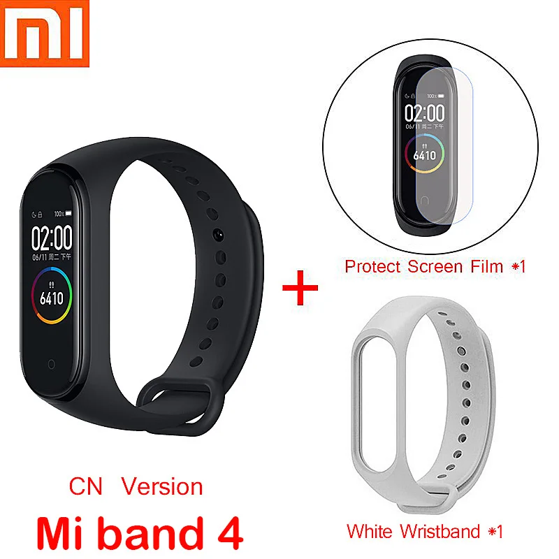 Xiao mi M4 смарт-браслет часы mi Band 4 mi 3 браслет сердечного ритма фитнес OLED экран Bluetooth Спорт для IOS Android - Цвет: CN mi4 add strap