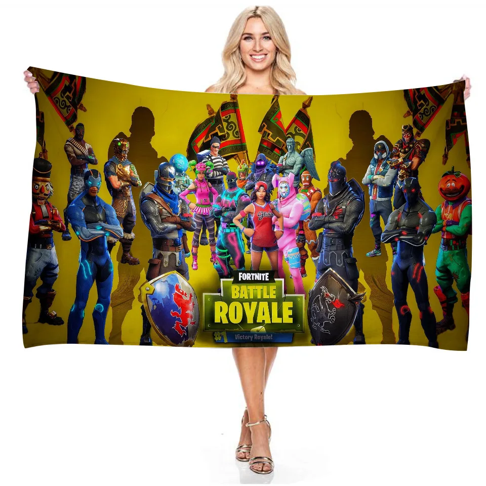 Банное полотенце Fortnite из микрофибры оригинальное мягкое модное быстросохнущее