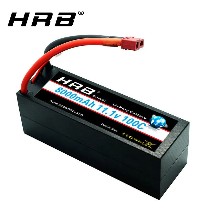 Аккумулятор HRB RC 11 1 В 8000 мАч 3S Жесткий Чехол lipo 100C с коннектором Trx Т-образной