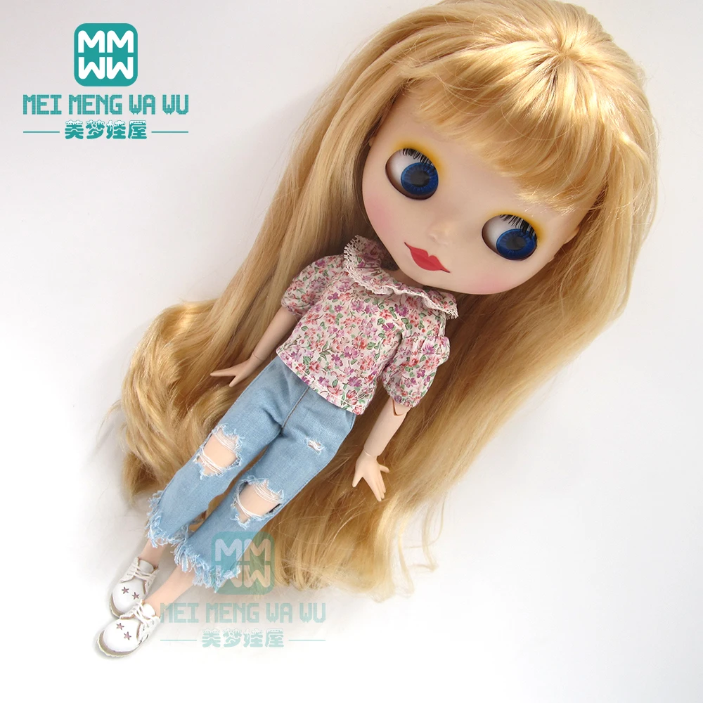Модная рубашка Blyth clothe с рукавами фонариками измельченные джинсы белая кожаная