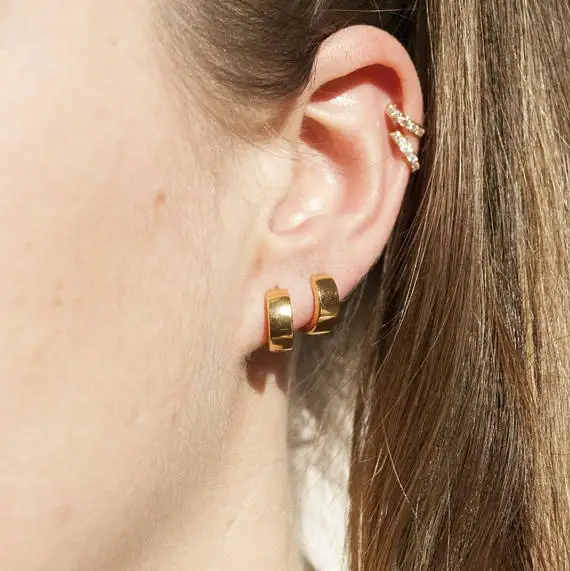 Модные ювелирные изделия золотые полые широкие Мини кольца из стерлингового