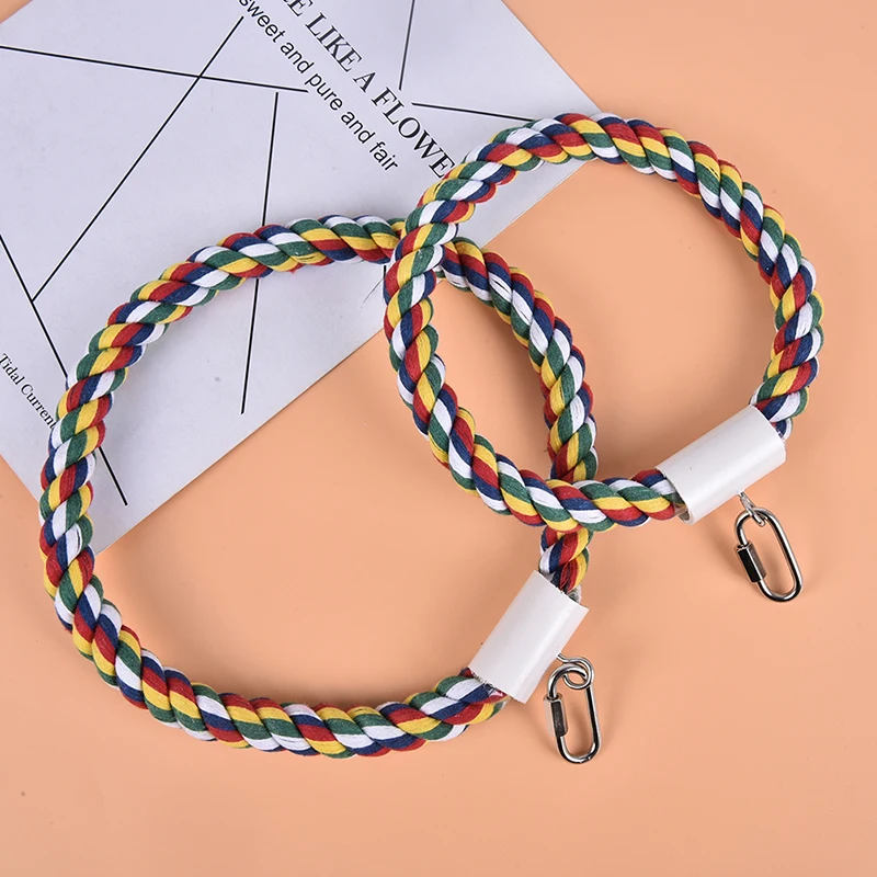 Попугай хлопок веревка качели Красочные попугай жевание повесить игрушки